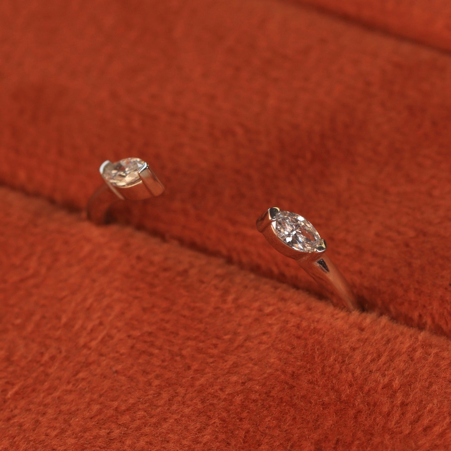 Diamond cuff wedding ring in platinum