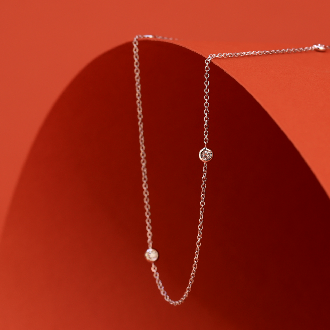 Lab grown diamond necklace
